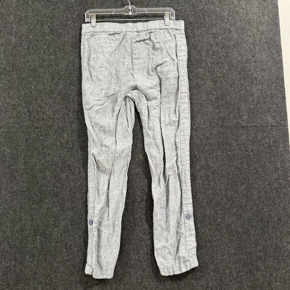 Pure Jill Pants Women's Small Blue Straight Leg Pull On Lightweight Linen Roll - Picture 8 of 9